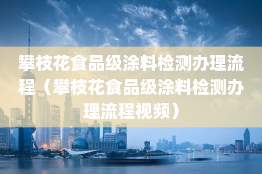 攀枝花食品级涂料检测办理流程（攀枝花食品级涂料检测办理流程视频）